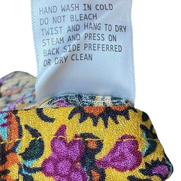 Cynthia Rowley Top Womens M Floral Boho High Neck Halter Sleeveless Tank NWT - Picture 12 of 13